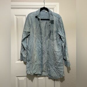 Aerie Soft Blue Button-Up Shirt